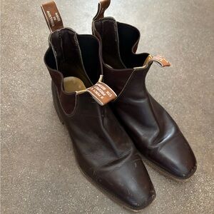 RM Williams Craftsman Boots Chestnut Brown Leather Sole Size 9G 10 US Chelsea